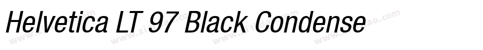 Helvetica LT 97 Black Condensed Oblique字体转换